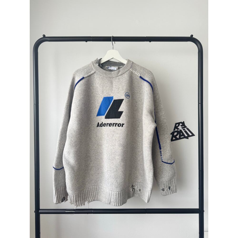 Zara x Ader Error Oversized Heavy Logo Wool Sweater